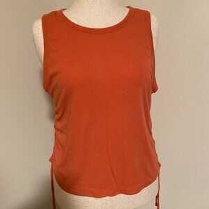 Old Navy Active Tank with Ruched ADJUSTABLE Sides Size XL - Orange